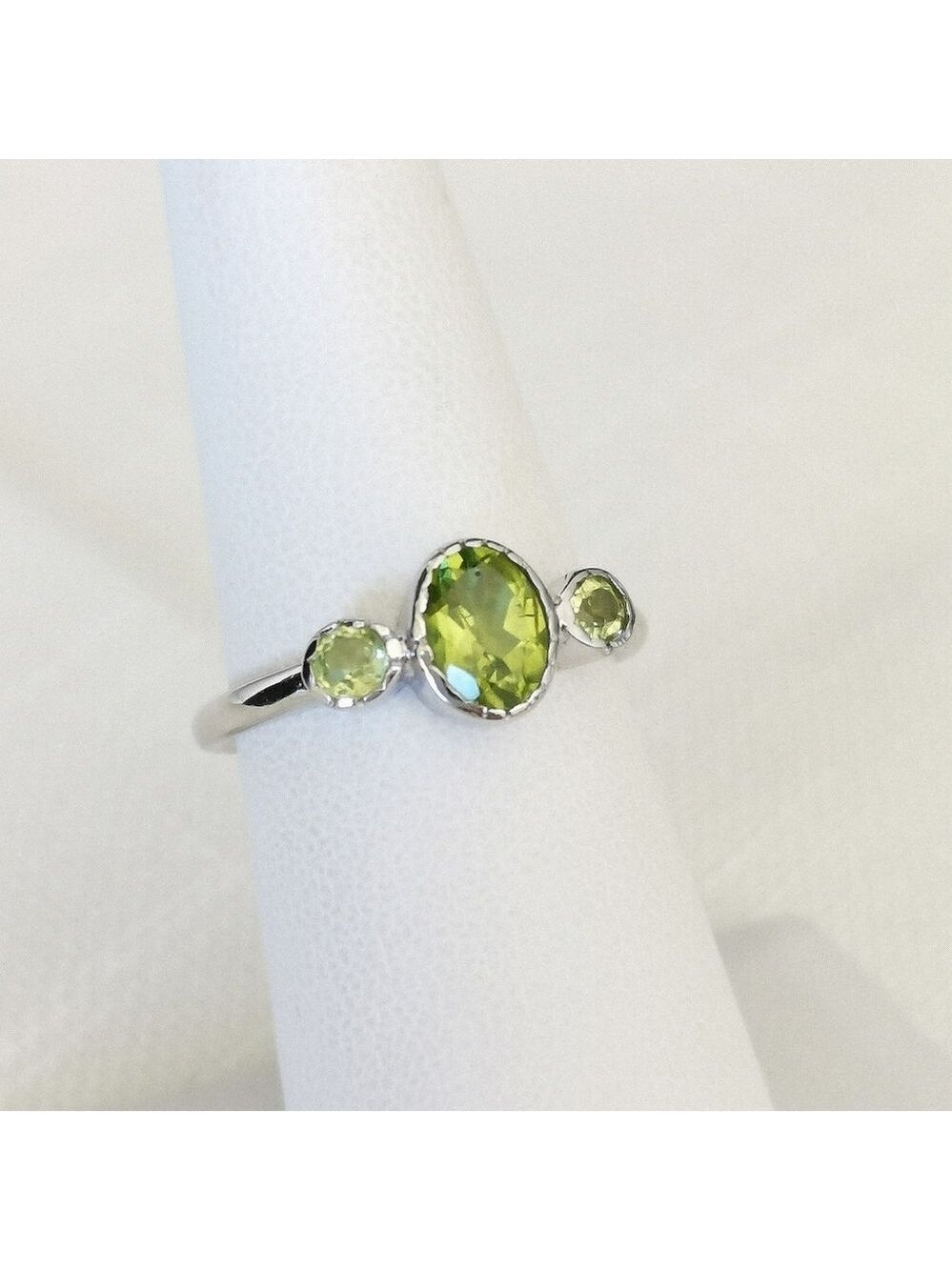 Peridot Ring In Sterling Silver Size 6